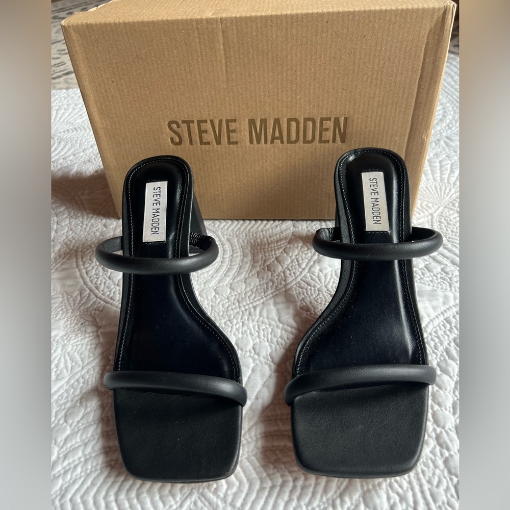 Steve Madden Black Heeled Sandals